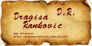 Dragiša Ranković vizit kartica